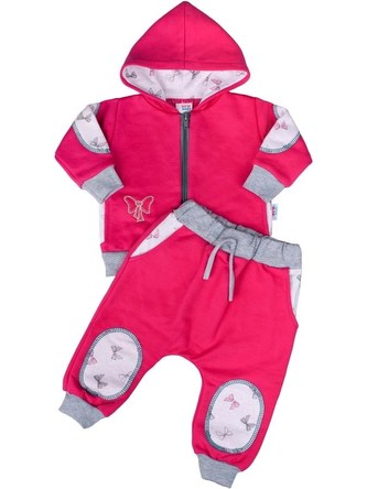 2-dílná soupravička New Baby Mašlička malinová - velikost 74 (6-9m)