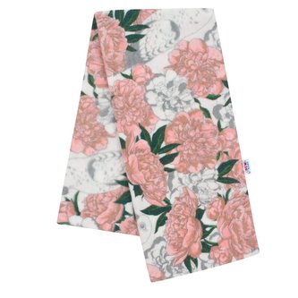 Flanelová plena s potiskem New Baby bílá s květy