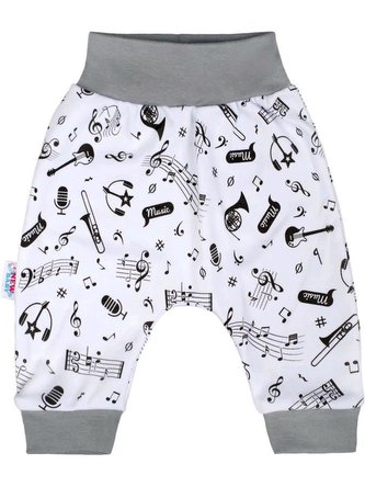 Kojenecké bavlněné polodupačky New Baby Music - velikost 62 (3-6m)