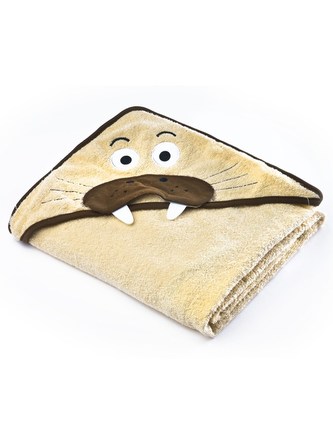 Dětská osuška Sensillo Water Friends 100x100 cm beige walrus