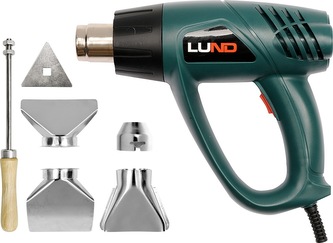 Pistole opalovací s příslušenstvím  LUND, 1000 / 2000W, 350 / 55