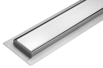 Lineární koupelnový žlab Bílé Sklo 90 cm WET&DRY; Lineární koupelnový žlab Bílé Sklo 90 cm WET&DRY;