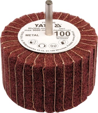 Kotouč lamelový radiální 80x50  P-100 s hřídelí 6 mm Kotouč lamelový radiální 80x50  P-100 s hřídelí 6 mm