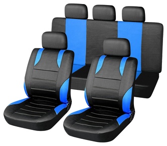 Potahy sedadel sada 9ks SPORT modré AIRBAG Potahy sedadel sada 9ks SPORT modré AIRBAG