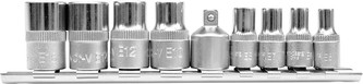 Sada nástavců 1/4\", 3/8\"  TORX 9 ks E5-E16
