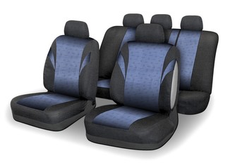 Potahy sedadel sada 9ks POLY modré AIRBAG Potahy sedadel sada 9ks POLY modré AIRBAG