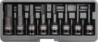 Sada nástavců 1/2\" rázové 8 ks H6-H19 imbus CrMo