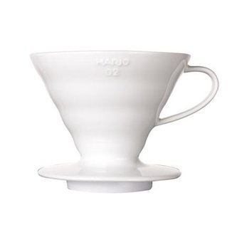 Dripper Hario V60 (VDC-01W) - keramický, velikost 1, bílý