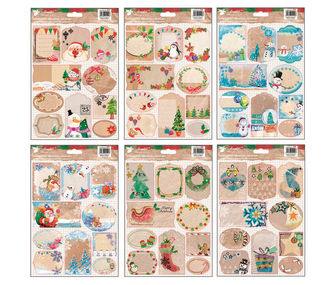 Samolepicí jmenovky na dárky přírodní 10 ks, 25x17 cm