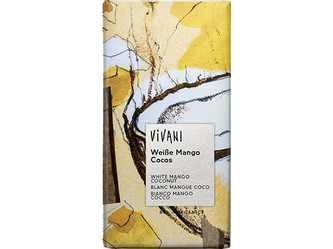 VIVANI Bio bílá čokoláda s mangem, kokosem a jogurtem 80g