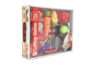 Zelenina krájecí plast se struhadlem s nožem se škrabkou v krabici 30x24x6cm