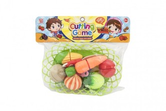 Zelenina krájecí v košíku plast s doplňky v sáčku 29x22x6cm