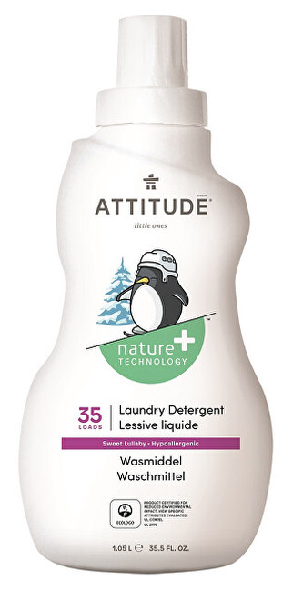 ATTITUDE Nature+ Prací gel pro děti ATTITUDE s vůní Sweet Lullaby 1050 ml