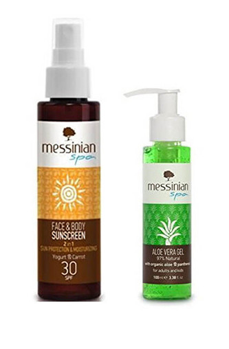 Messinian Spa Opalovací krém SPF 30 100 ml + Aloe Vera Gel 100 ml
