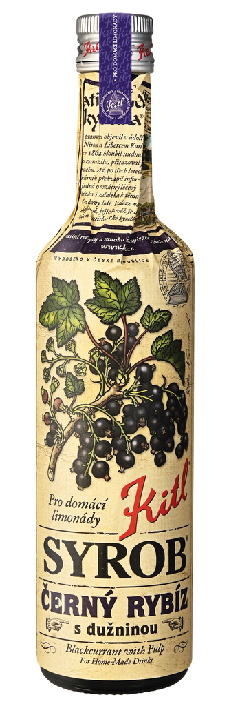 Kitl Kitl Syrob Černý rybíz 500 ml - sirup pro přípravu domácích limonád