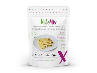 KetoMix Proteinová omeleta s příchutí slaniny a sýra (10 porcí)