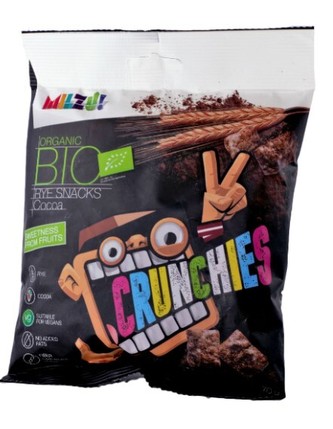 Milzu! BIO Křupavý snack - obdélníčky s kakaem 70 g