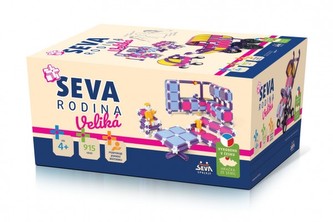 Stavebnice Seva plast Rodina Veliká 915ks v krabici 27x38x18cm