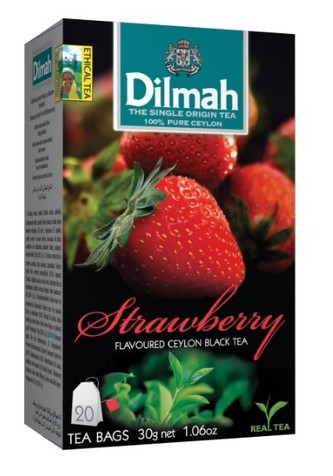 Černý čaj, 20x1,5g, DILMAH, jahody