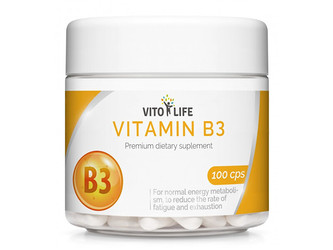 Vito life Niacin (Vitamín B3) 460 mg, 100 tobolek