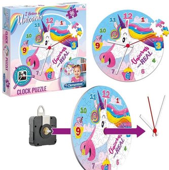 Puzzle Hodiny Jednorožec/96 dílků