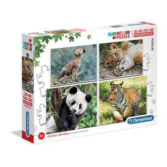 Puzzle Progressive Divoký život/4v1