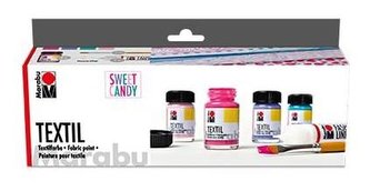 Marabu barva na textil sada Sweet Candy 4 x 15 ml