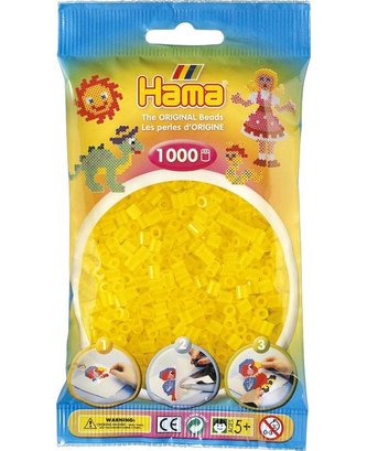 Průhledné žluté korálky -1000 ks MIDI