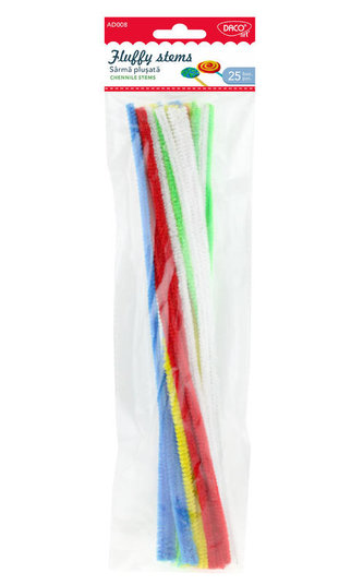 Drátky barevné chlupaté /25 ks/