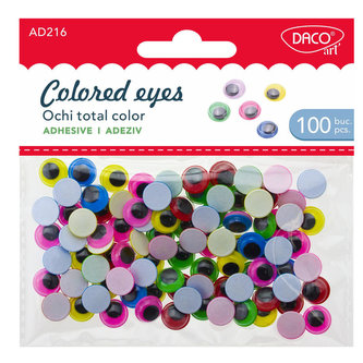 Oči barevné samolepící /100 ks/