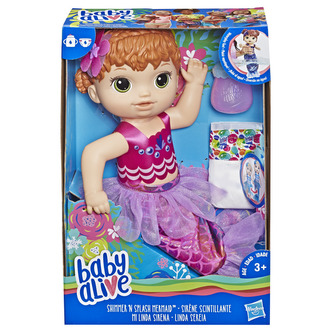 Baby Alive zrzavá mořská panna