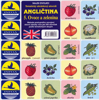 Angličtina  5. Ovoce a zelenina - pexeso