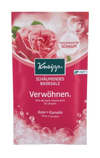Kneipp Bubbling Mineral Bath Salt Koupelová sůl Pamper 80 g Rose & Camellia pro ženy