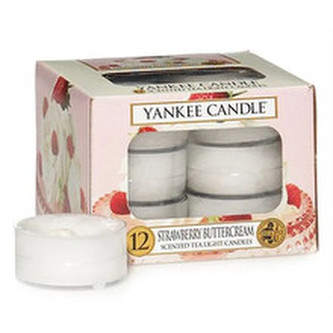Yankee Candle Aromatické čajové svíčky Strawberry Butter Cream 12 x 9,8 g unisex