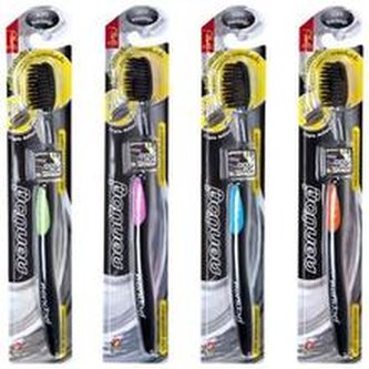 Twin Lotus Černý zubní kartáček s bambusovo-uhlíkovými vlákny unisex