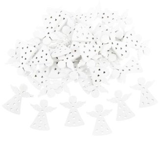 Dřevěný anděl - bílý 50 ks