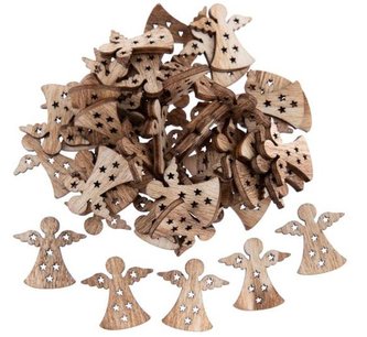 Dřevěný anděl - natur 50 ks