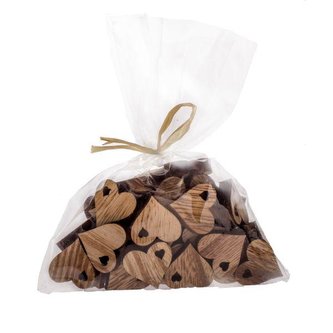 Dřevěné srdce - natur 50 ks