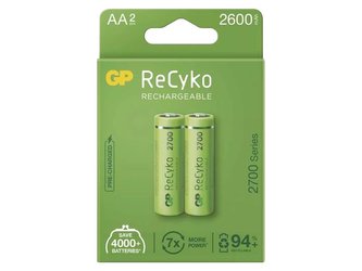 Baterie AA (R6) nabíjecí 1,2V/2600mAh GP Recyko  2ks