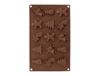 Forma ORION Christmas silikon hnědá