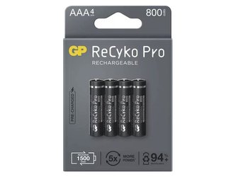 Baterie AAA (R03) nabíjecí 1,2V/800mAh GP Recyko Pro  4ks