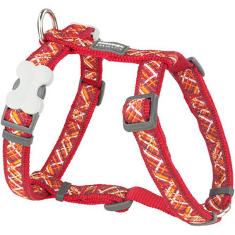 Postroj RD 25 mm x 56-80 cm - Flanno Red