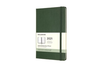 Moleskine Plánovací zápisník 2021 tvrdý zelený L
