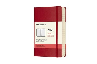 Moleskine Diář 2021 denní tvrdý červený S