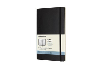 Moleskine Měsíční diář 2021 měkký černý L