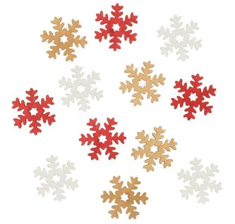 Dřevěné vločky 4 cm (12 ks)