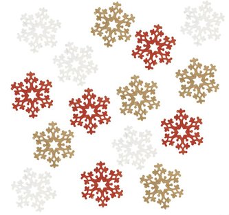 Dřevěné vločky 4 cm (12 ks)