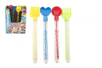 Bublifuk trubice s nářadím na písek, plast 28 cm