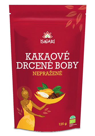 Iswari BIO Kakaové drcené nepražené boby 125 g