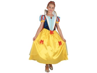 Šaty na karneval - sněhurka,  120- 130 cm